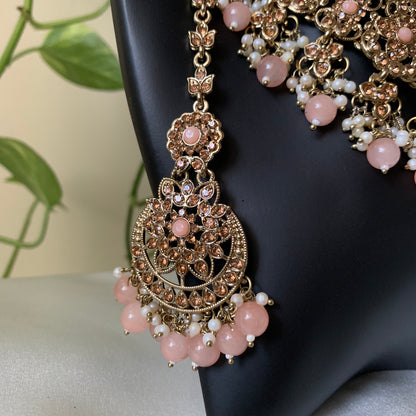 PARI | Soft Pink & Gold Necklace Set