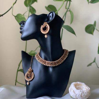 RAAZ | Antique Gold Necklace Set