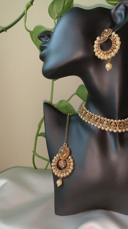 RAAZ | Antique Gold Necklace Set